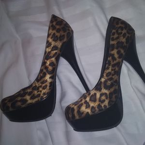 Leopard high heels